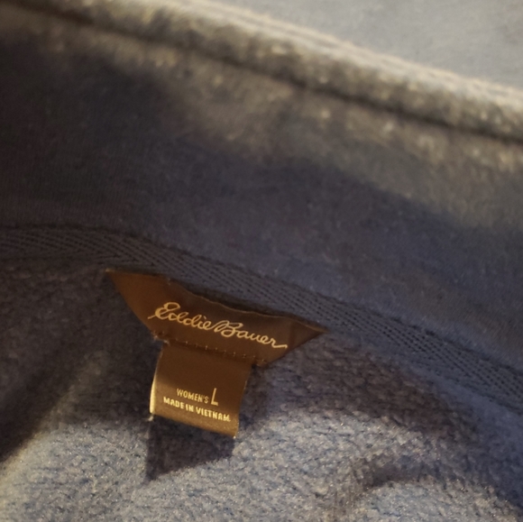 Eddie Bauer Women's Large Blue 1/2 Zip Sweatshirt - Picture 6 of 9
